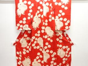 アンティーク　紋錦紗　花模様着物